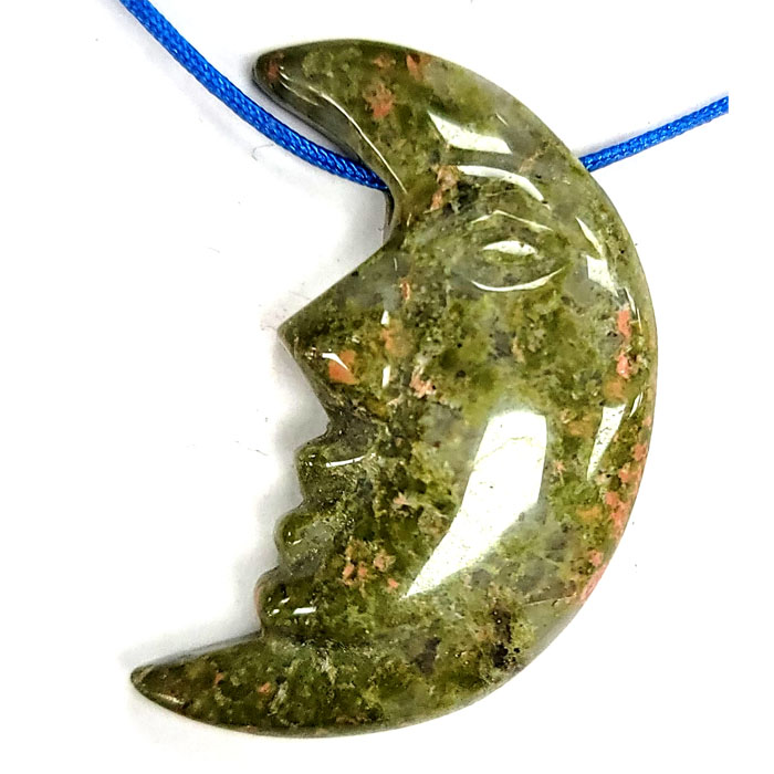 MOON FACE 20X36MM UNAKITE